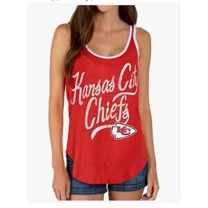 Junk Food NFL Kansas City Chiefs Vintage Inspired Oversized Red Tank Top Size L